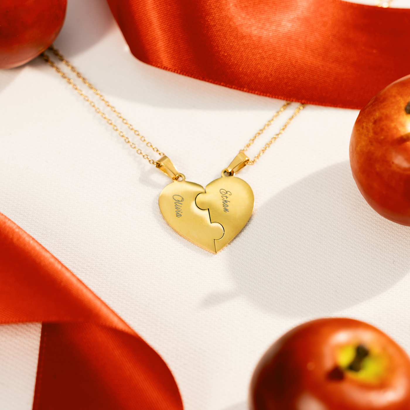 AETERNUM™ Personalized Heart Puzzle Necklace