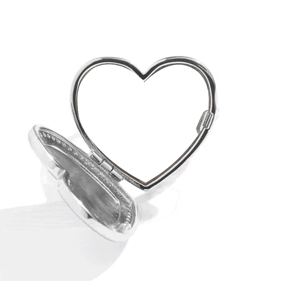 Personalized Heart Locket Ring