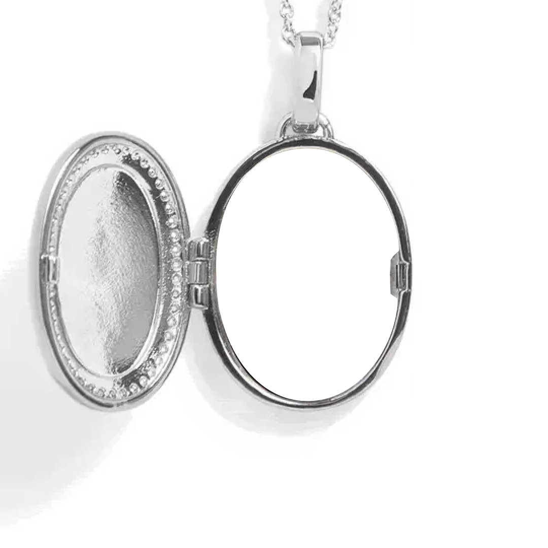 Personalized Oval Locket Necklace