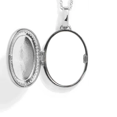Personalized Oval Locket Necklace