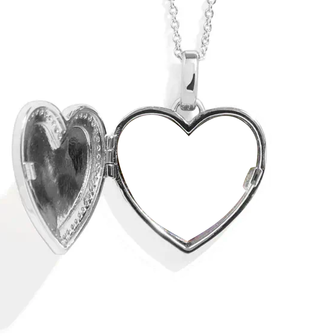 Personalized Heart Locket Necklace