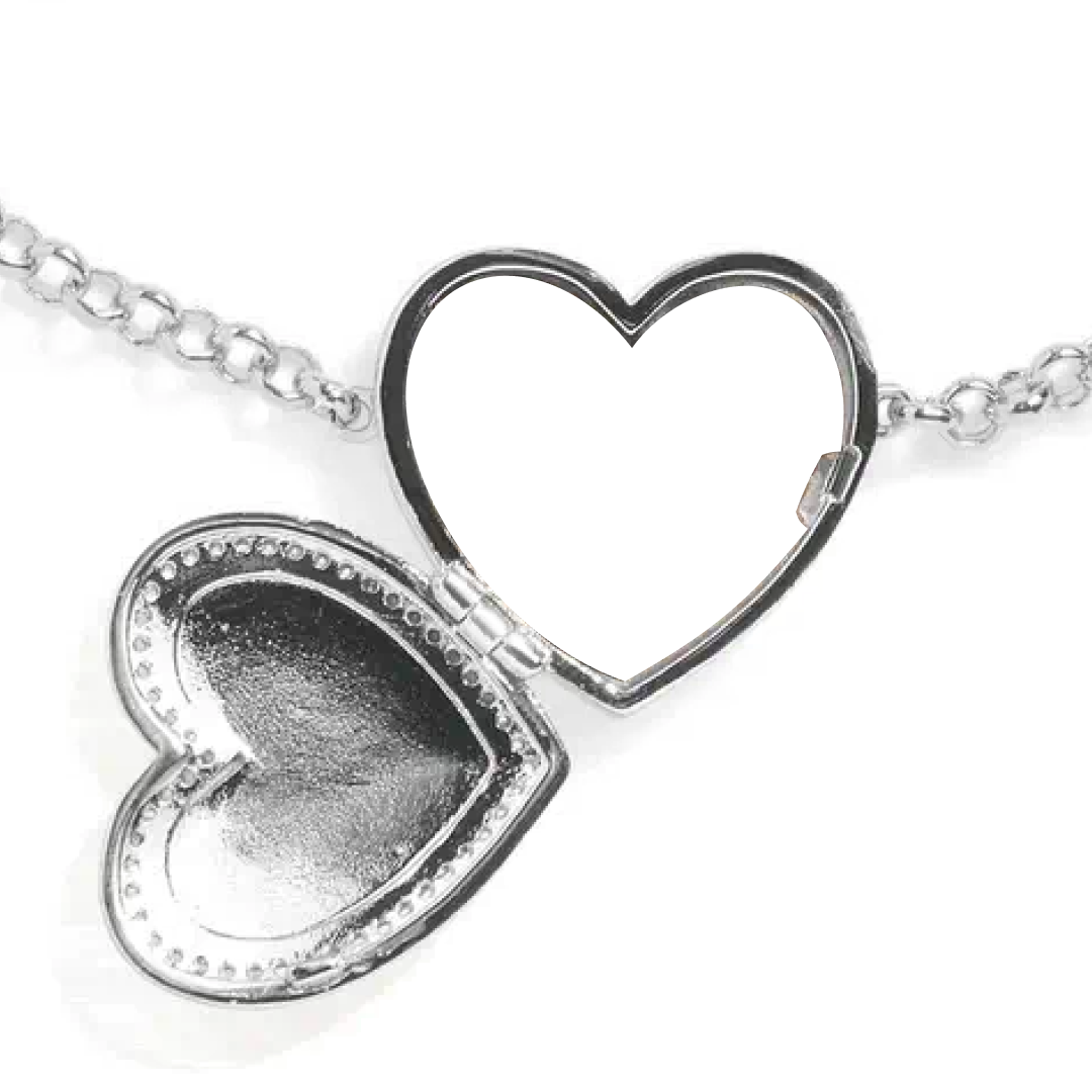 Personalized Heart Locket Bracelet