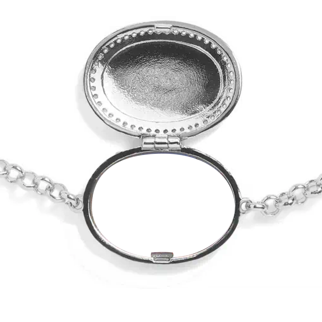 Personalized Oval Locket Bracelet