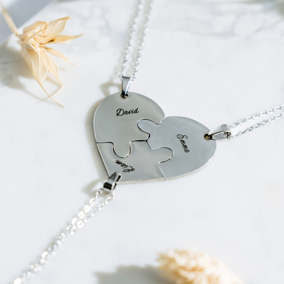 AETERNUM™ Personalized Heart Puzzle Necklace