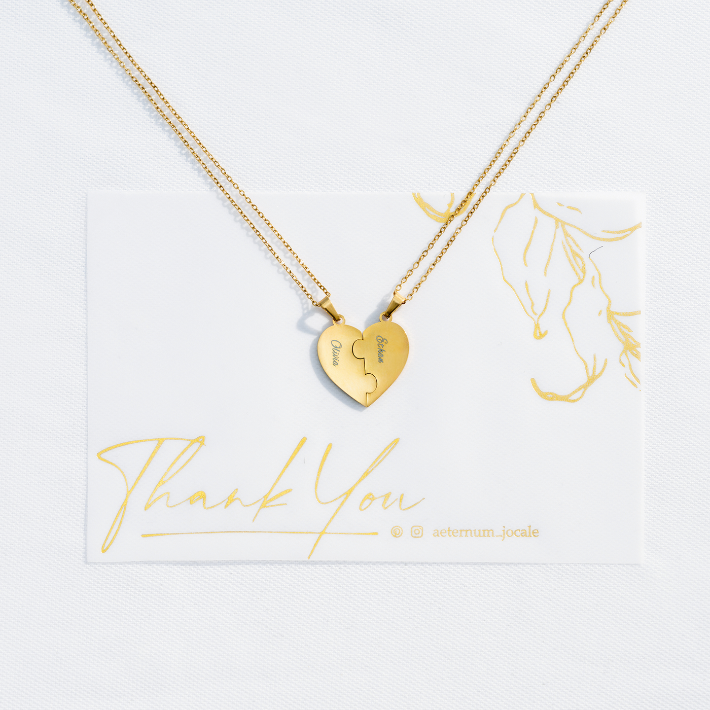 AETERNUM™ Personalized Heart Puzzle Necklace