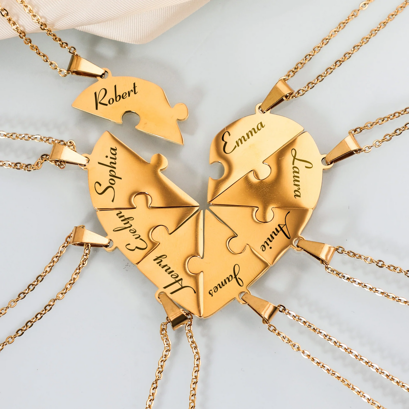 AETERNUM™ Personalized Heart Puzzle Necklace