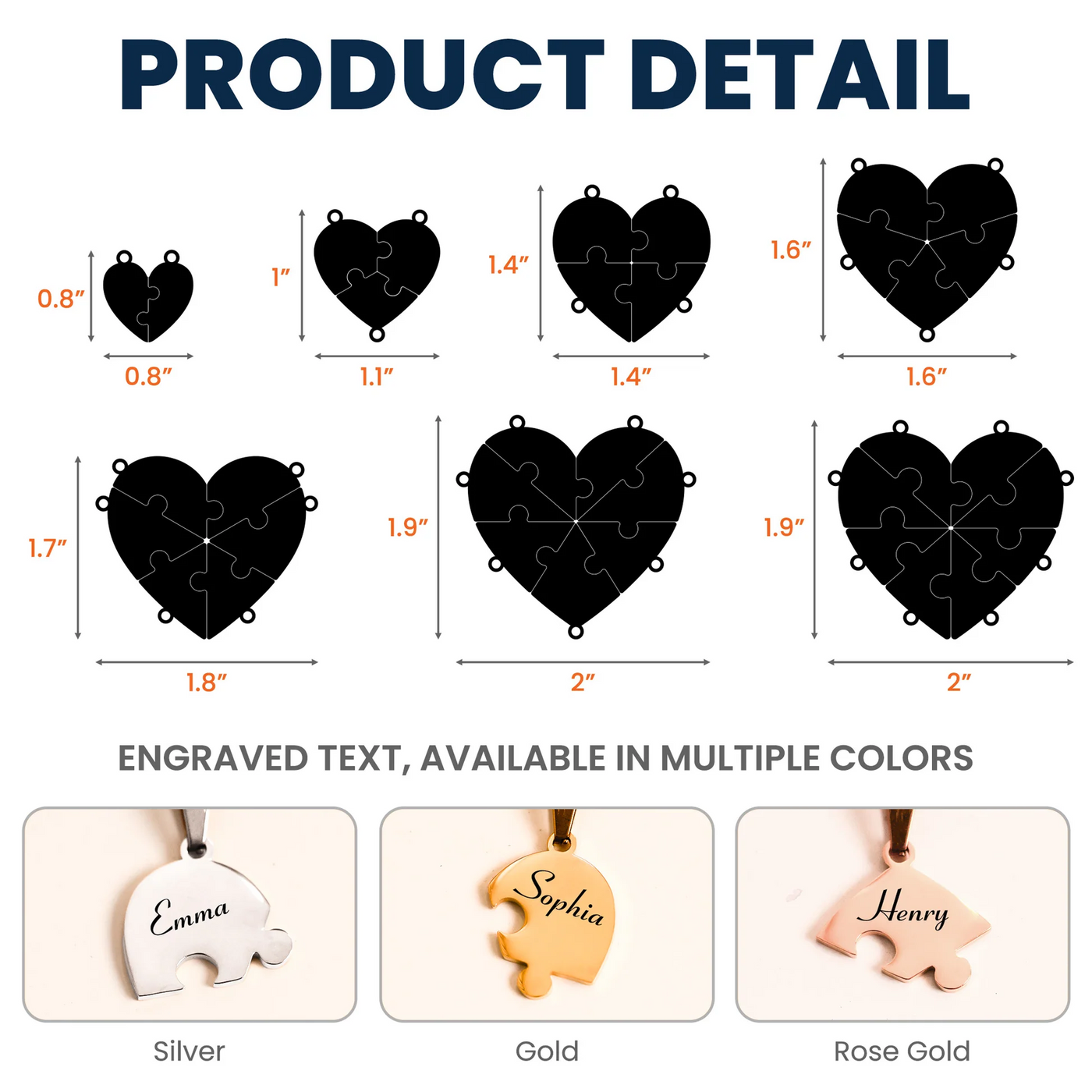 AETERNUM™ Personalized Heart Puzzle Necklace